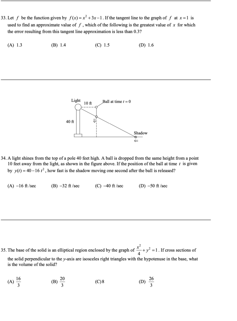 AP Calculus BC Practice Test 1